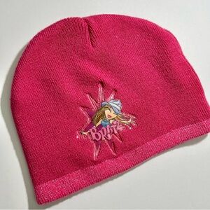 3/$12 Y2K Bratz Skull Cap Beanie Bright Pink & Glitter Logo